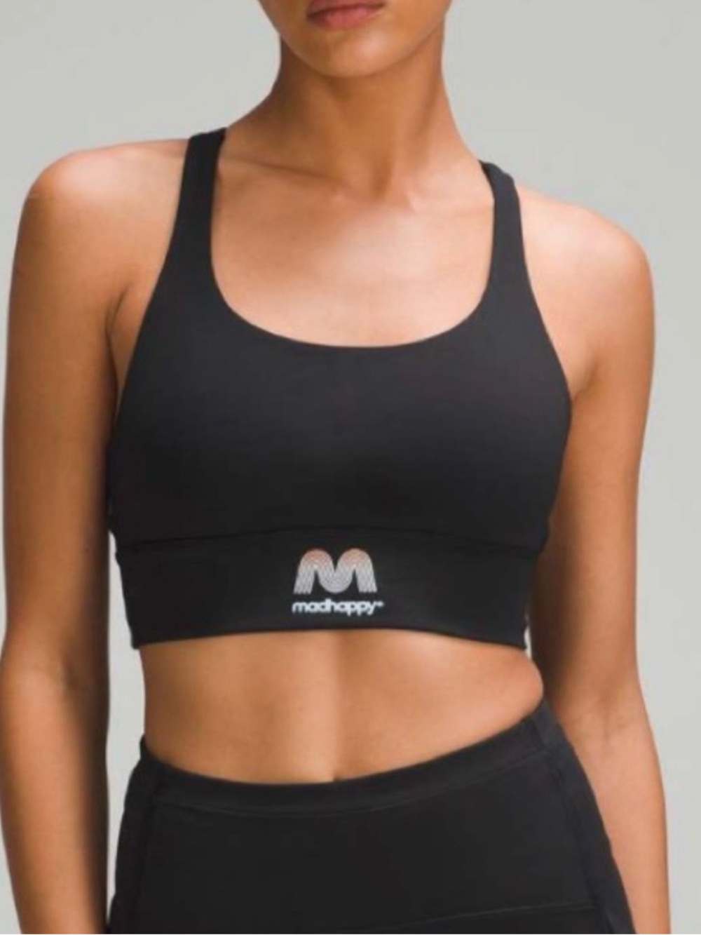 Lululemon x MadHappy Women's Energy Black Sports Bra - Seamless Support